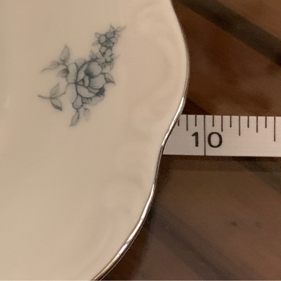 HAVILAND Bavaria Germany BLUE GARLAND Gravy Boat I Attached Underplate - Picture 7 of 8